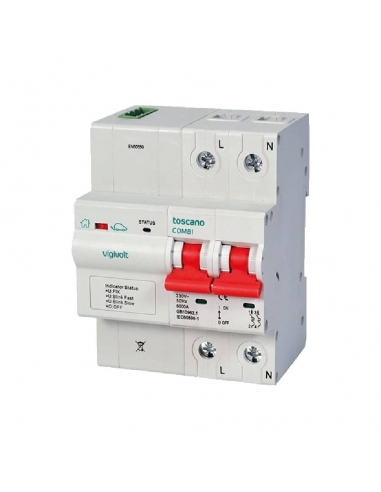 Permanent surge protector and undervoltage IGA 2x32A automatic rearmament Vigivolt toscano Adajusa