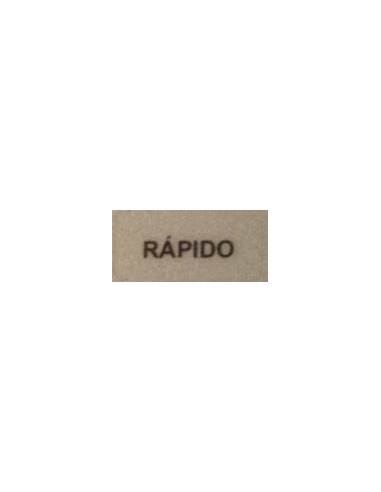 RAPIDO"-Etikett