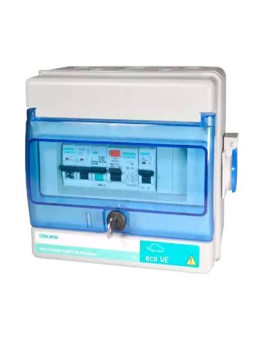 Steuer- und Schutzfeld ECO-VE-COMBI einphasig 63A Schuko-Steckdose Toscano | ADAJUSA