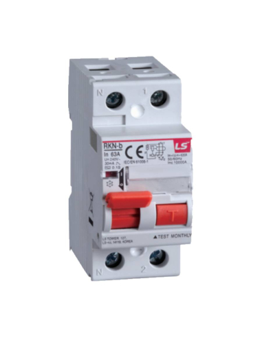 Differential 2 poles 63A 30mA 10kA - LS | Adajusa