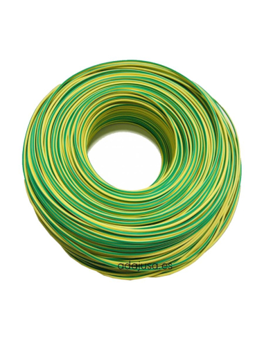 Rollo de cable flexible unipolar 1.5 mm2 color tierra 25m