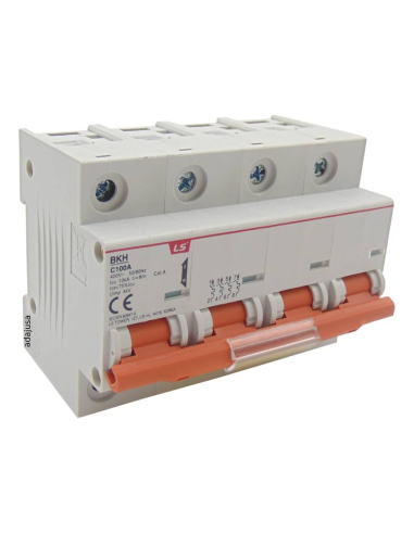 MCB circuit breaker 4 poles 100A 10kA (4x100A) -  LS