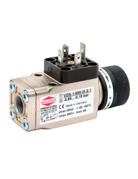 Einstellbarer Vakuumschalter 1/4 mit Stecker - ADAJUSA
