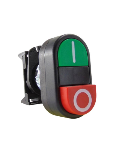 Cabeza pulsador doble verde rojo saliente PPDN - Giovenzana adajusa