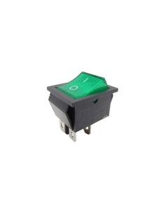Grün leuchtender Schalter 16A-250V 2 Stromkreise 28.5x21mm Tes Serie | Adajusa