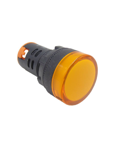 Yellow multiled pilot (amber) 12 Vdc or Vac 22mm