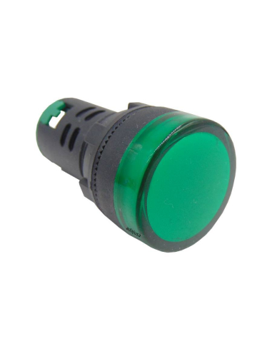 Green multiled pilot 12 Vdc or Vac 22mm