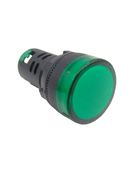 Green multiled pilot 12 Vdc or Vac 22mm