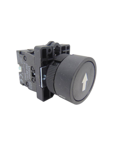Black pushbutton (with inscription "↑") contact open(NO) complete