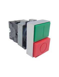 Double metal pushbutton (March-Stop) 2 contacts open and closed (NA+NC) complete