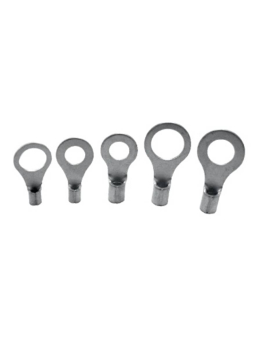 Bag of 8mm non-insulated round cable lugs for...