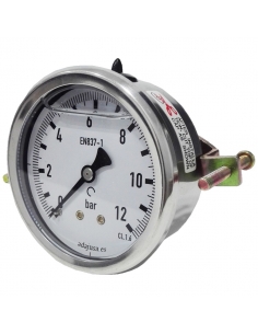 Schalttafeldruckmesser 63mm mit Halterung - Metal Work - ADAJUSA