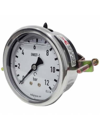 Schalttafeldruckmesser 63mm mit Halterung - Metal Work - ADAJUSA