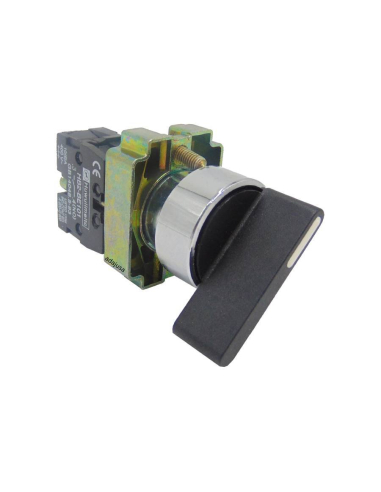 3-position metal selector with return 2 open contacts (NO) complete with long handle