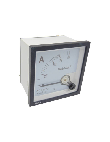 Ammeter direct measurement 0-75A 72x72
