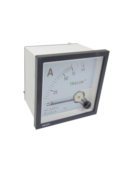 Ammeter direct measurement 0-75A 72x72