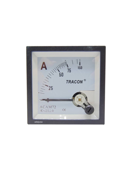 Ammeter direct measurement 0-75A 72x72