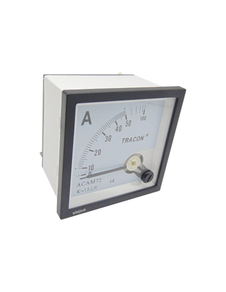 Ammeter for direct measurement 0-50A 72x72