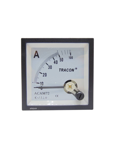 Ammeter for direct measurement 0-50A 72x72