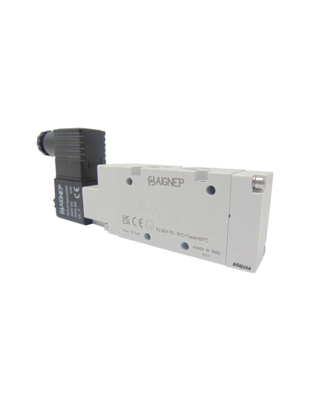 Solenoid valve 1/2 5 way monostable 230Vac 5VA - Aignep