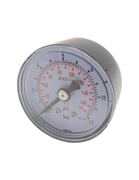 Pressure gauges 40mm 1/8 0-12 Bar Metal Work | ADAJUSA