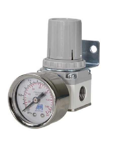 Druckregler 1/4 Metall mit Manometer - Mindman