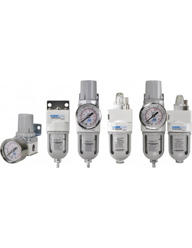 Druckregler 1/4 Metall mit Manometer - Mindman
