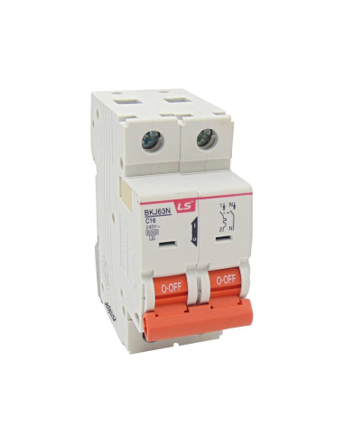 MCB circuit breaker 2 poles 6A (2x6A) Curve C -  LS