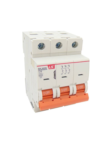 MCB circuit breaker 3 poles 20A (3x20A) Curve D -  LS