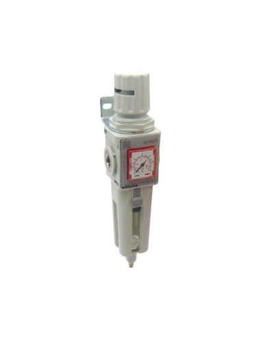 Pneumatic filter-regulator 3/8 0-8 bar complete automatic purge size 1 FRL EVO series - Aignep