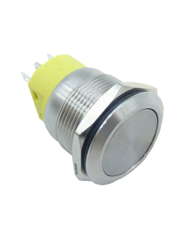 Vandal-proof push-button-switch Ø22mm 1 NO/1NC nickel-plated brass