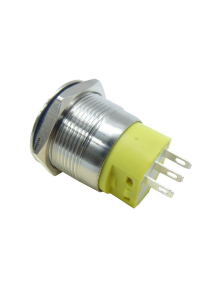 Vandalengeschützter Drucktastenschalter Ø22mm 1 NO/1NC Messing vernickelt
