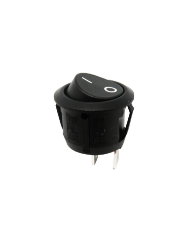 ON-OFF switch black 6A-250V Ø20mm