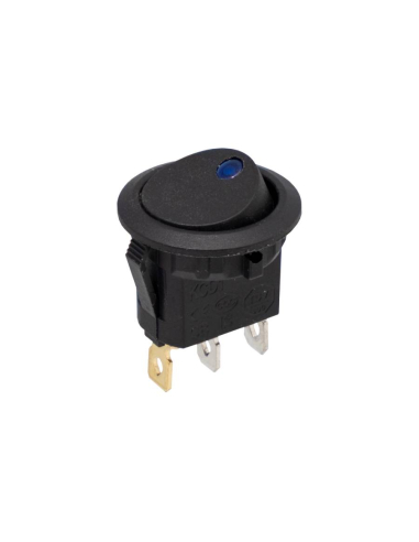 ON-OFF switch with blue LED indicator 6A-250V Ø20mm
