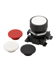 Pulsador neumático negro-blanco-rojo Válvula: 3/2 NO racores laterales Ø 4 mm- Aignep 2