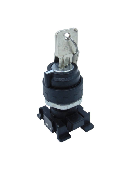 3-position key selector switch - extraction position 0 and strut valve: 3/2 NC side fittings Ø 4 mm - 3/2 NC side fittings Ø 4 m