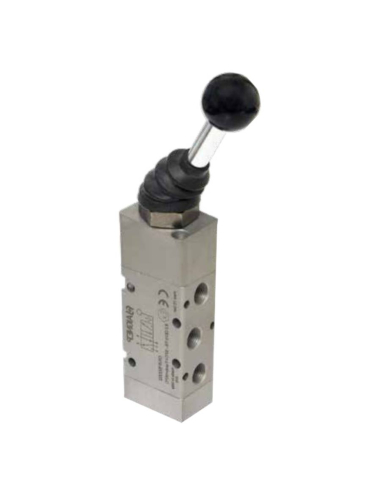 Lever valve bistable 1/8 5/2 lever front - Aignep