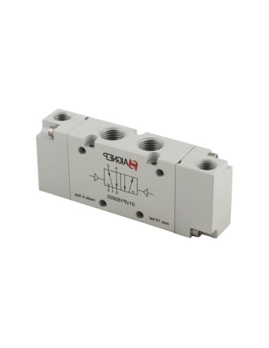 Pneumatic valve 1/2 5 way 3 positions closed centers - Aignep
