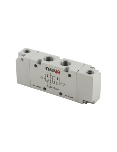Pneumatic valve 1/2 5 way 3 positions open centers - Aignep