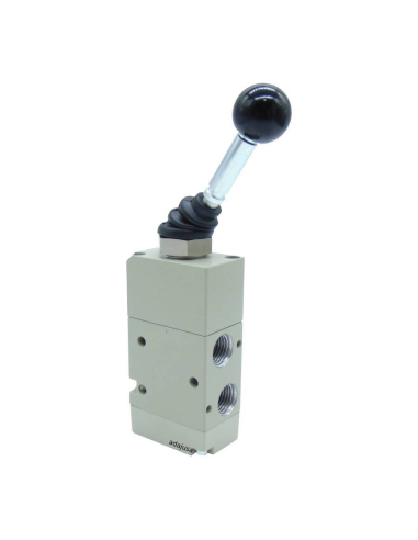 Manual lever valve 1/4 3 way 2 fixed positions front lever Metal Work | ADAJUSA | price