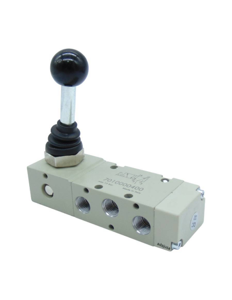 Manual lever valve 1/4 5/3 fixed pressure centers - Metal Work