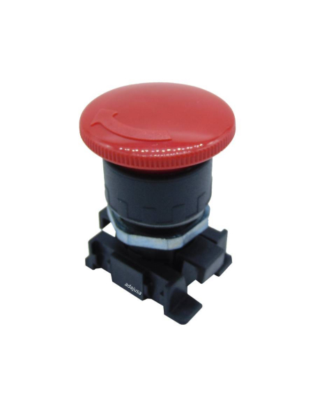 Emergency mushroom-head button with lock Valve: 3/2 NC side - Metal Work