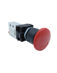 Pneumatic emergency pushbutton diameter 22.5 fittings with NA valve - Price adajusa.es