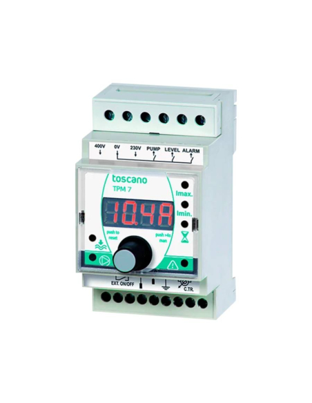 Steuer- und Schutzrelais TPM7-PUMP für Motoren und Pumpen 0,6 bis 40A - Toscano