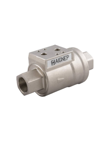 Coaxial shut-off valve 1 pneumatic actuation  - Aignep