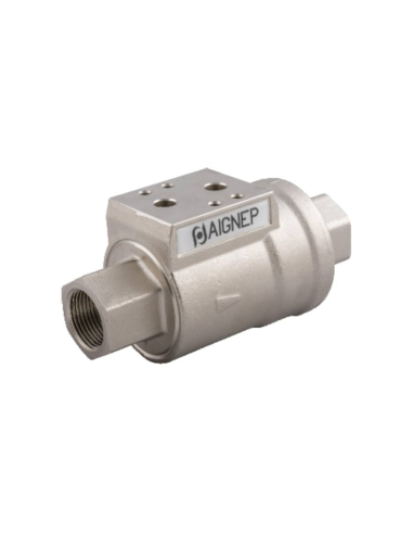 Coaxial shut-off valve 2 pneumatic actuated  - Aignep