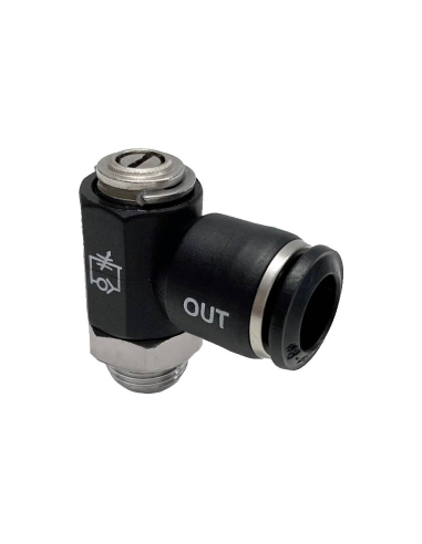 Regulador orientable con tornillo de ajuste 1/4 tubo diámetro 8 para válvula - Aignep | ADAJUSA