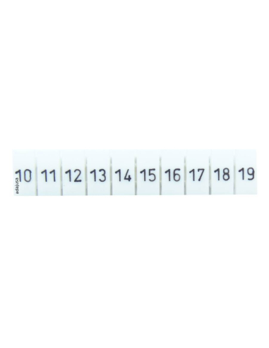 Streifen mit 10 Markierungen für Klemmen 10–19 der TSKA-Serie