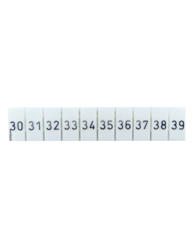 Streifen mit 10 Markierungen für die Klemmen 30–39 der TSKA-Serie
