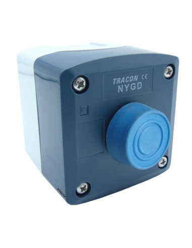 Caja con pulsador azul con cubierta de goma completa - Serie NYG| Adajusa